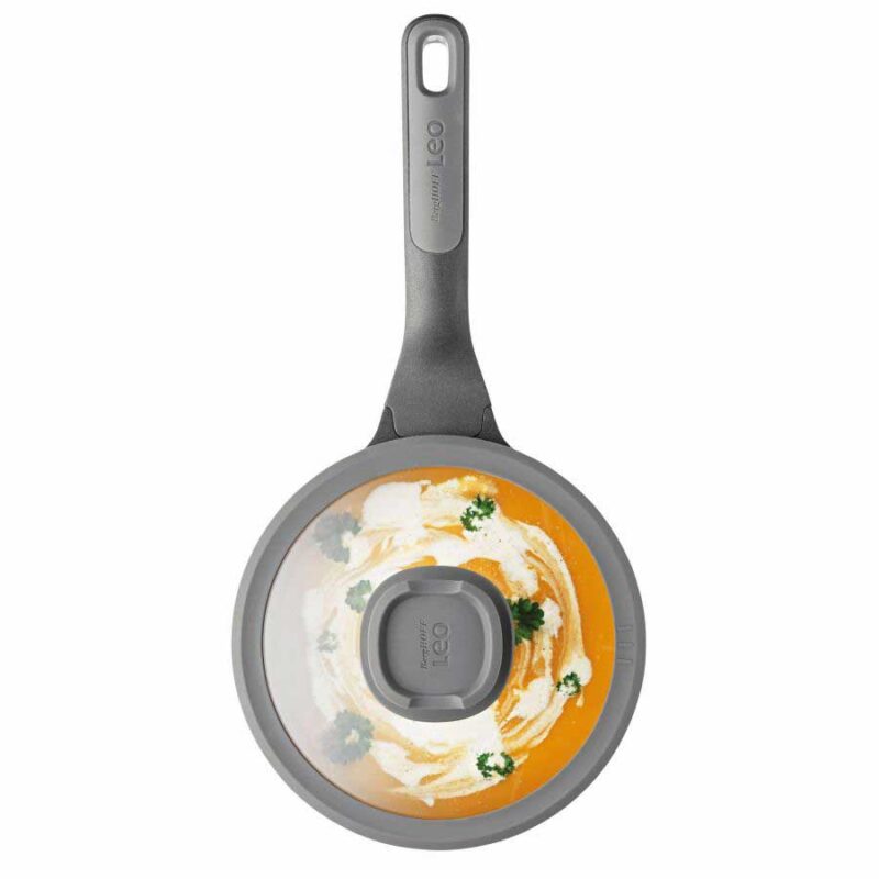 Berghoff Leo Stone+ Steelpan met Deksel Stone - 18 cm - Afbeelding 2