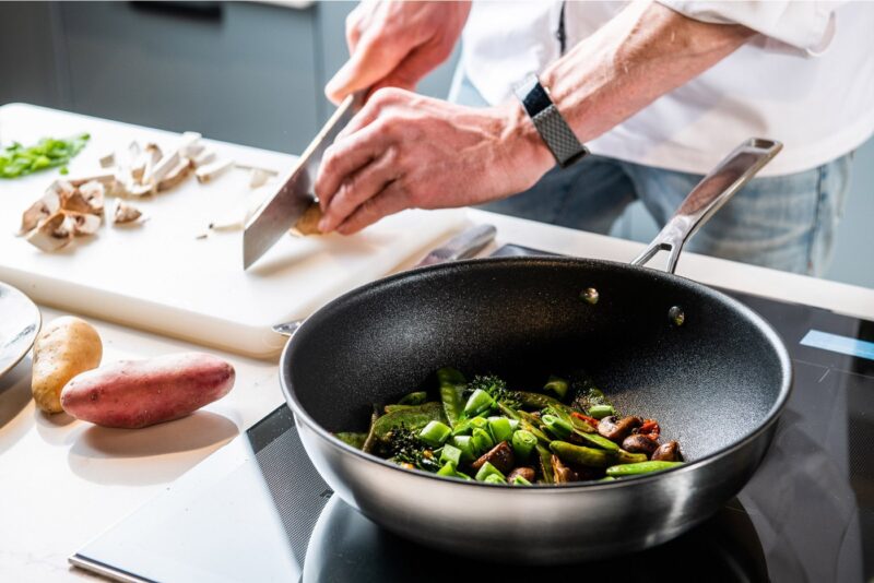 Ducq 3 Laags Wok 28cm met Anti-Aanbaklaag - Afbeelding 3