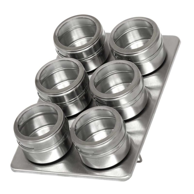 RVS Kruidenpotjes Magnetisch - Inclusief 6 Potjes - Blackwell - Afbeelding 2