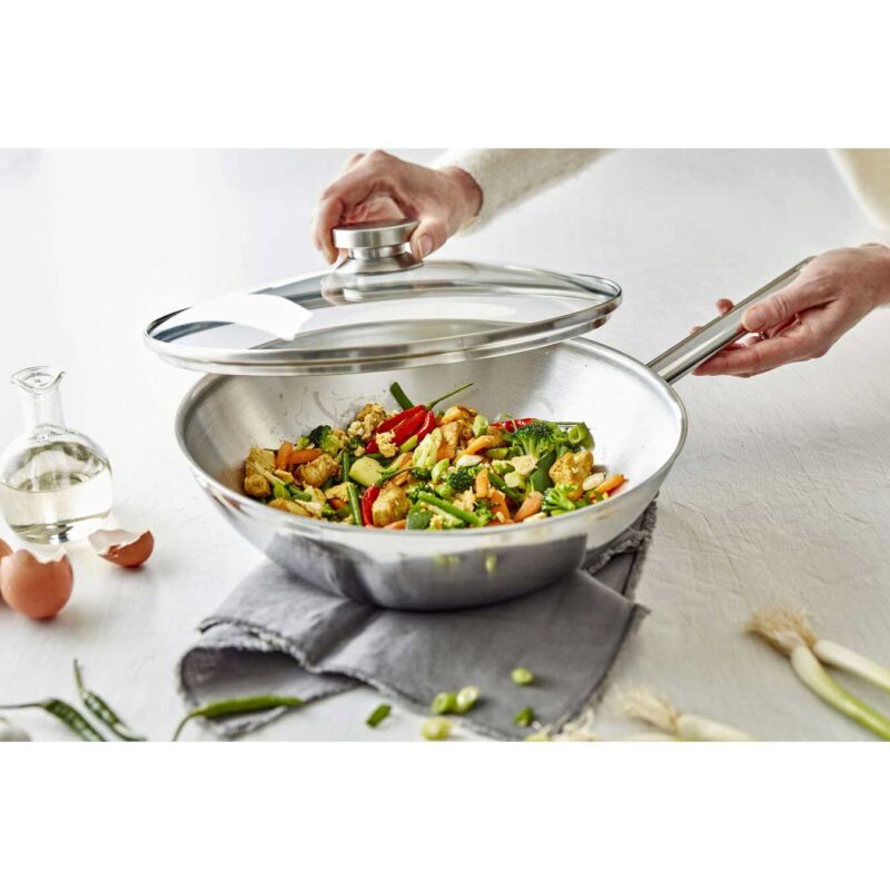 Demeyere Apollo 7 Wok met Glazen Deksel - 30 cm - Afbeelding 2