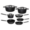 7 Delige Fiskars Hard Face Pannenset Zwart