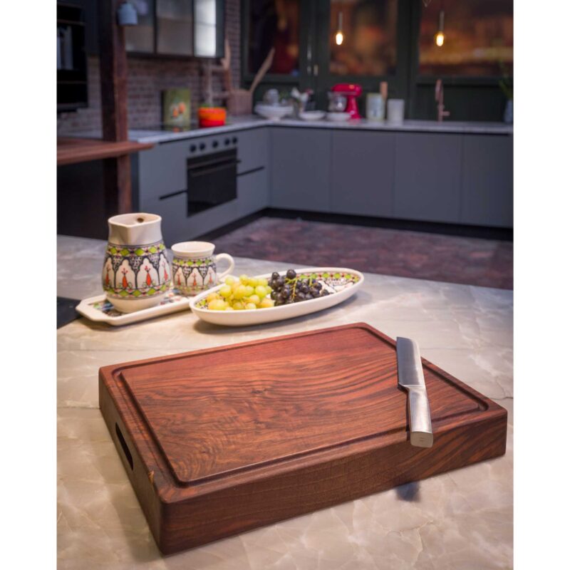 Walnoten Houten Snijplank uit Een Stuk Hout - Euroceppi - 45x35x6 - Afbeelding 4