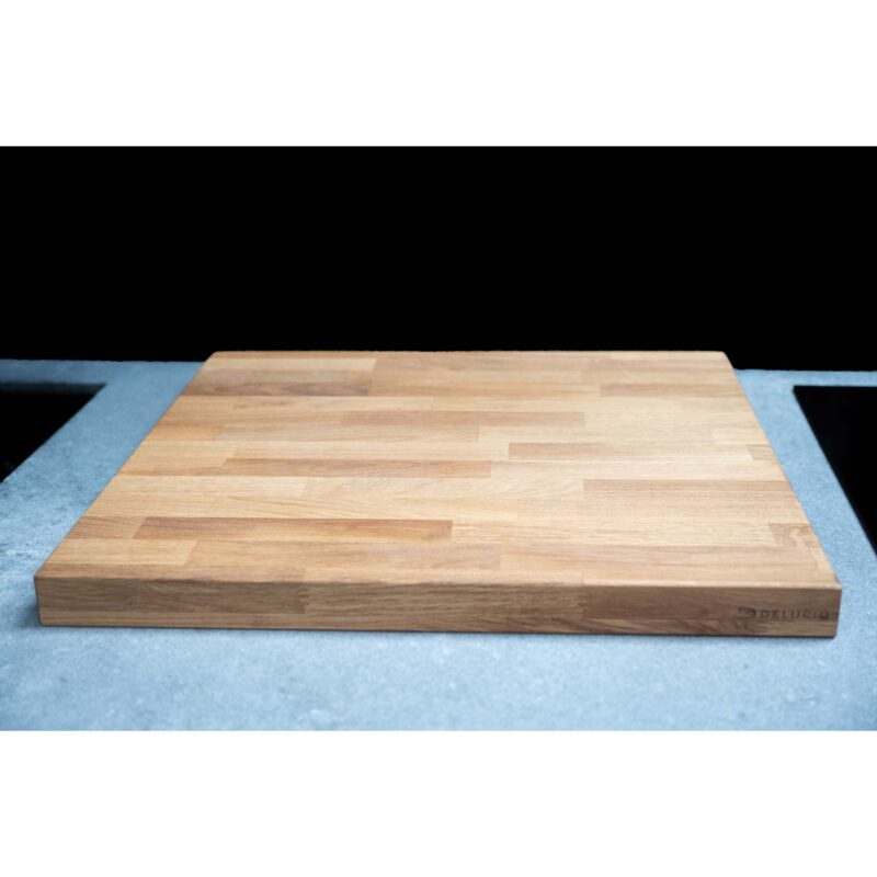 Eiken Houten Snijplank tevens Kookplaatbeschermer - 60x57x4,5 - Delucio - Afbeelding 4