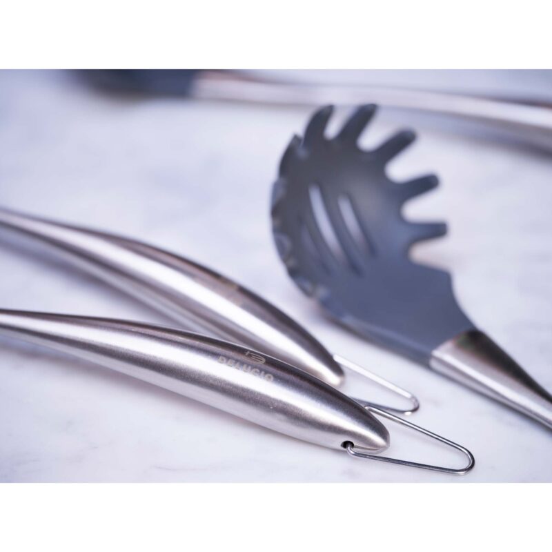 RVS / Siliconen Soeplepel Grijs - Delucio - Afbeelding 4