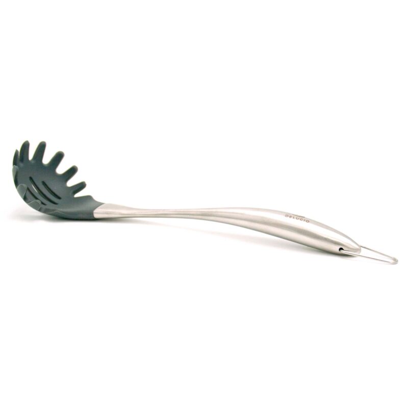 RVS / Siliconen Pastalepel Grijs - Delucio - Afbeelding 2