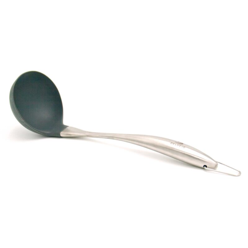 RVS / Siliconen Soeplepel Grijs - Delucio - Afbeelding 2
