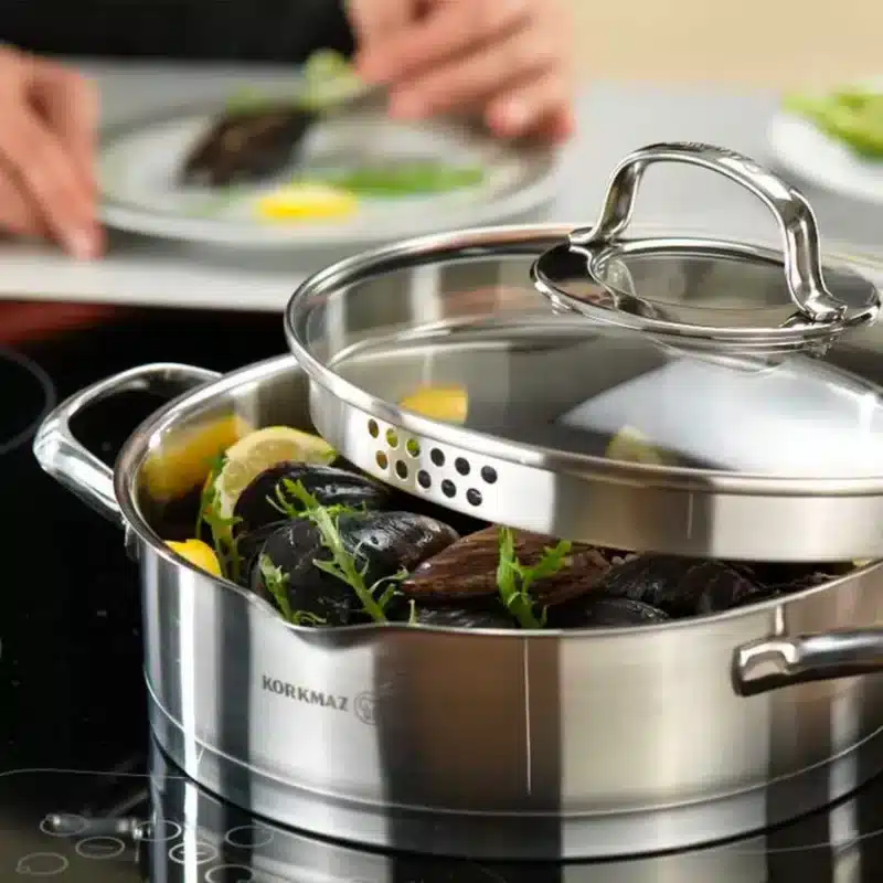 Steama 4-delige Downdraft pannenset by Korkmaz