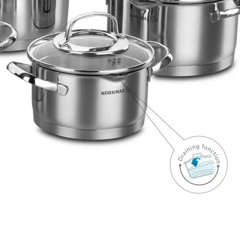 Steama 4-delige Downdraft pannenset by Korkmaz