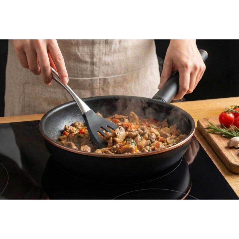 BORA Pan met Koperen Kern (Ø 24 cm) met Deksel – Hapjespan/Koekenpan 2,4 liter - Afbeelding 2